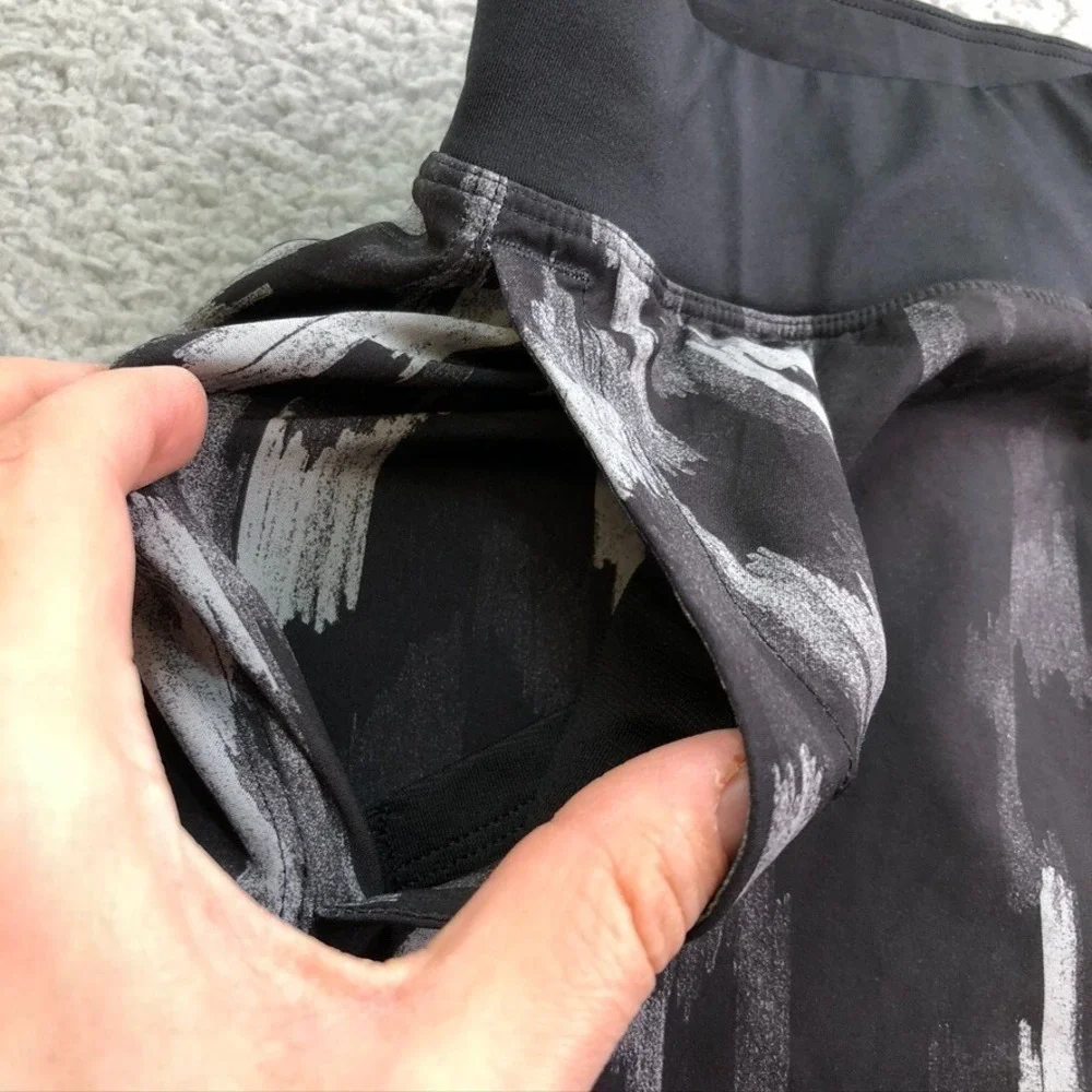 Lululemon T.H.E. Short Luxtreme Linerless 9 Rock Face Mercury Black Mens Small